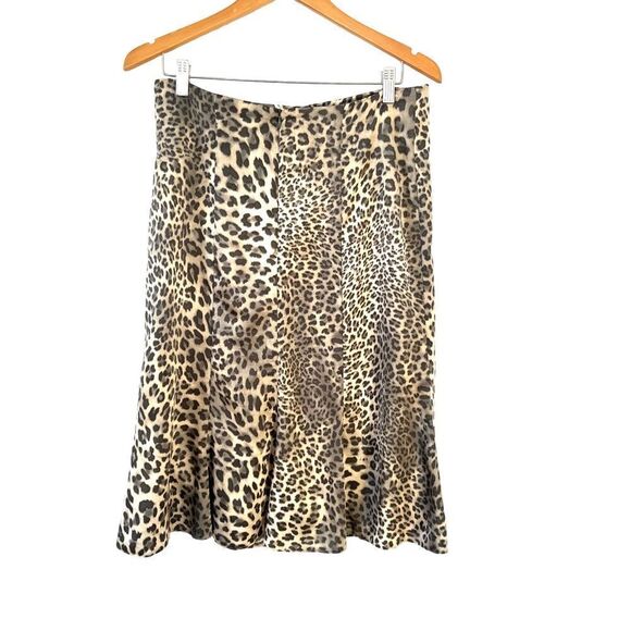 Lucia Leopard Print Silk-like A-Line Midi Skirt - Picture 8 of 8